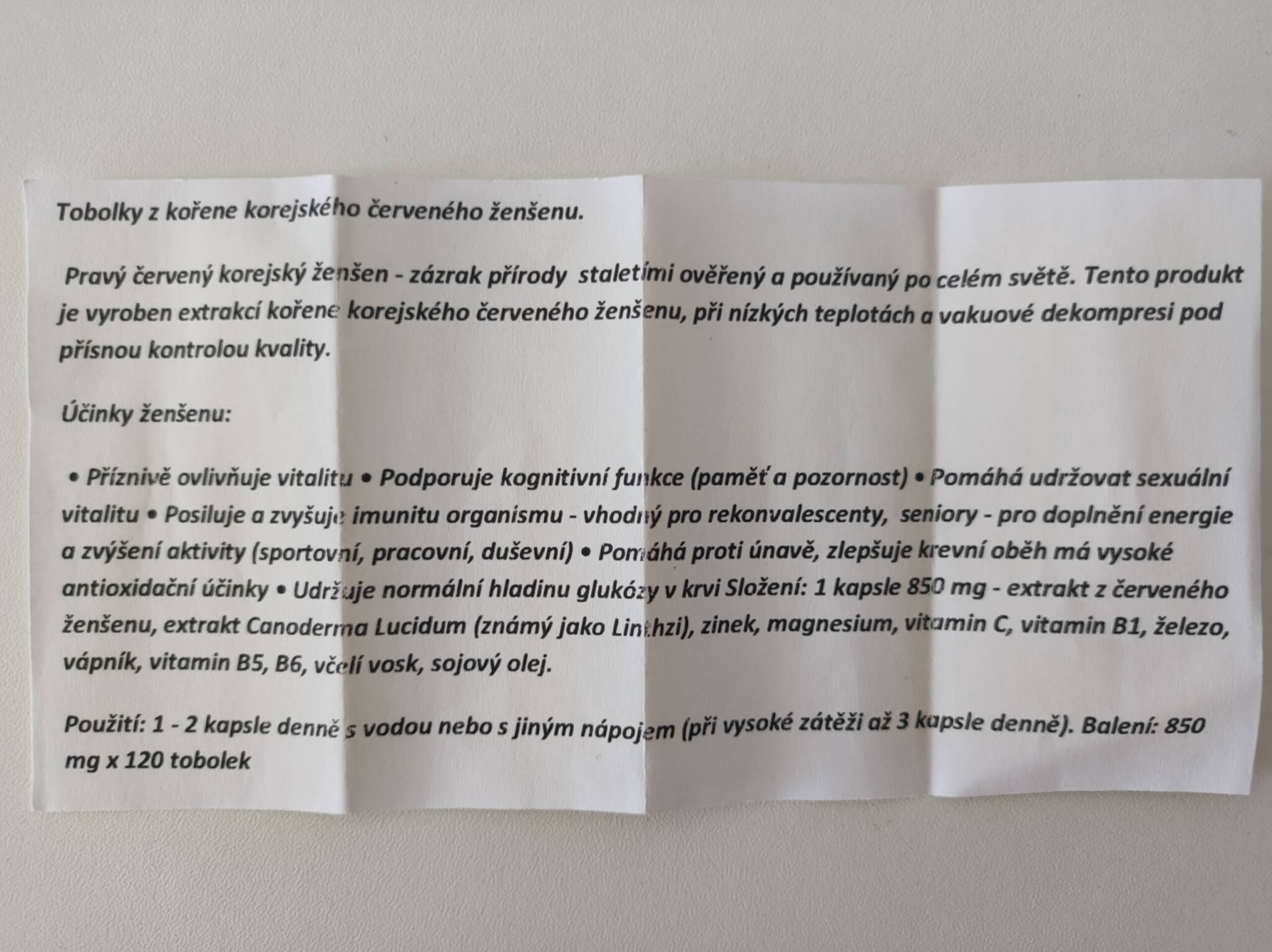 Pravý korejský červený ženšen